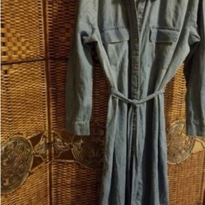 GAP 1969 Denim Long-Sleeve Maxi Dress